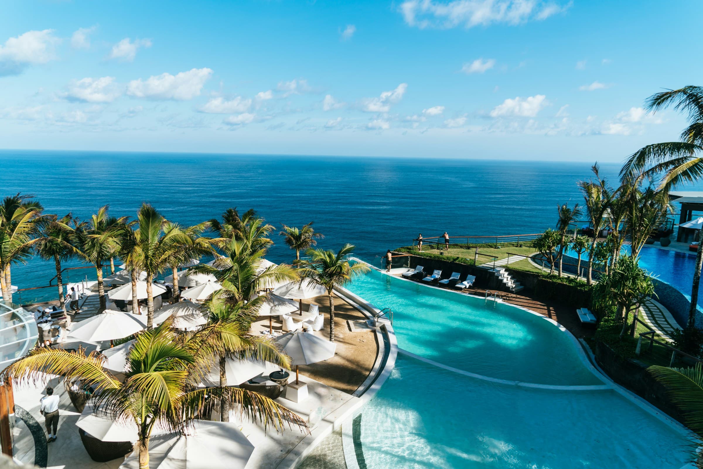 Cliffside luxury resort overlooking the ocean